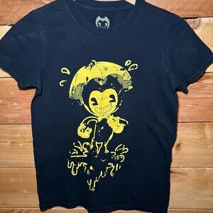 Black and Yellow Short Sleeve Cartoon Tee